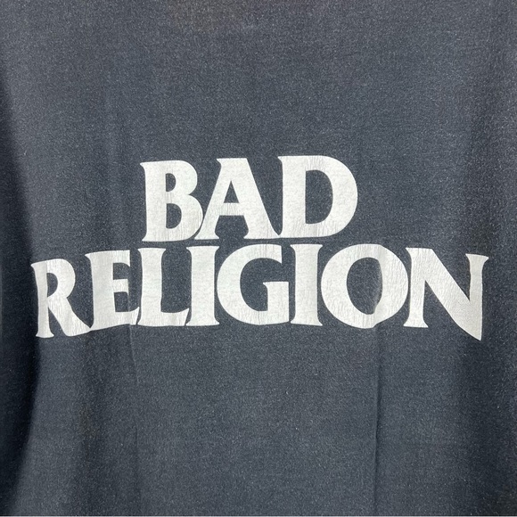 Vintage 1990s Bad Religion Band Single Stitch T Shirt Large - Picture 4 of 6